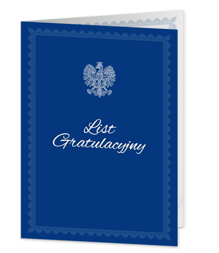 Dyplom: List Gratulacyjny - wzór 4 (składany, format A4+)