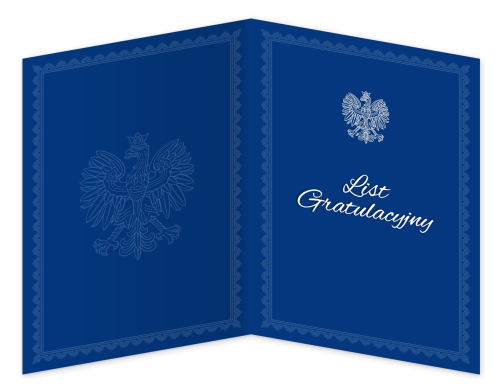 Dyplom: List Gratulacyjny - wzór 4 (składany, format A4+)