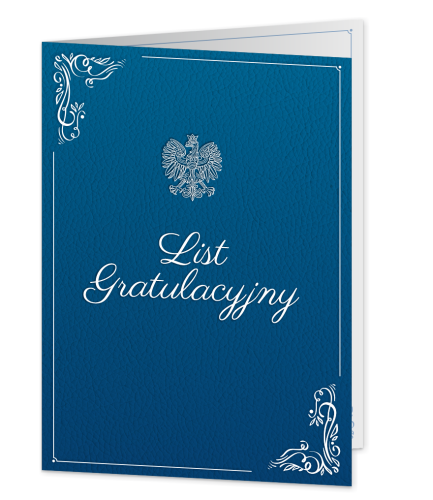 Dyplom: List Gratulacyjny - wzór 3 (składany, format A4+)