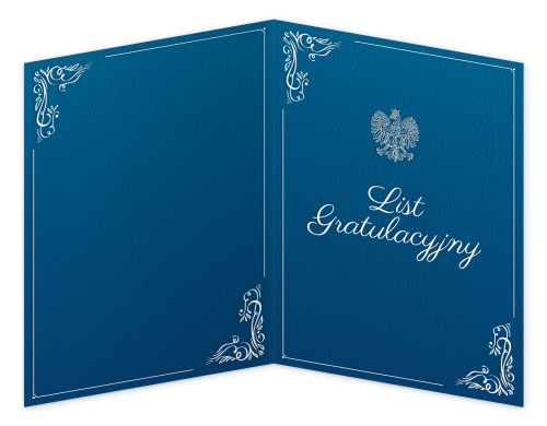 Dyplom: List Gratulacyjny - wzór 3 (składany, format A4+)