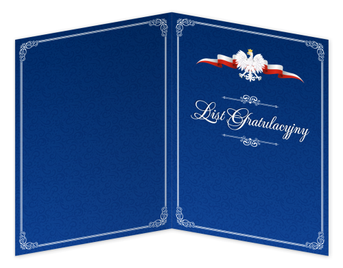 Dyplom: List Gratulacyjny - wzór 1 (składany, format A4+)
