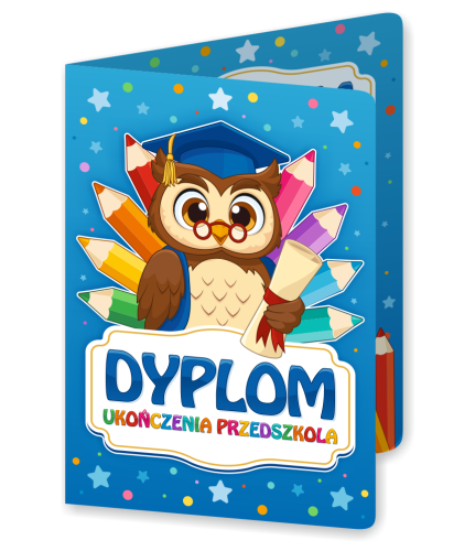 Dyplom: Ukończenia Przedszkola - wzór 5 (składany, format A4+)
