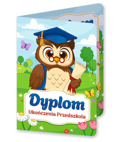 Dyplom: Ukończenia Przedszkola - wzór 6 (składany, format A5)