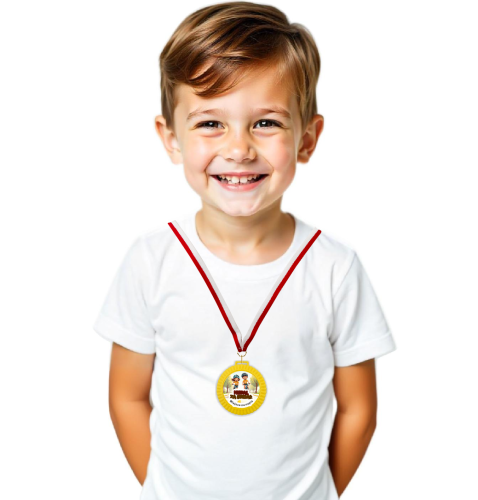 Medal 3D - ROWEROWY - ZA UDZIAŁ - wzór 16 (+ tasiemka, + własny napis)