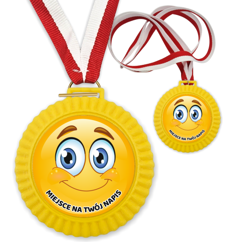 Medal 3D - BUŹKA - wzór 21 (+ tasiemka, + własny napis)