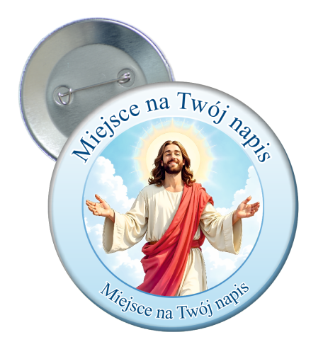 rzypinka: Religijna (wzór 11) + twoje napisy