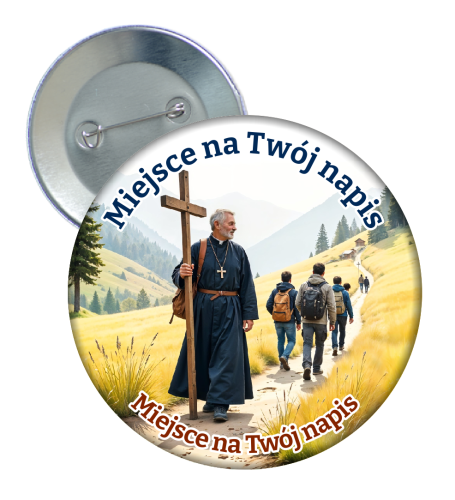 Przypinka: Religijna (wzór 10) + twoje napisy