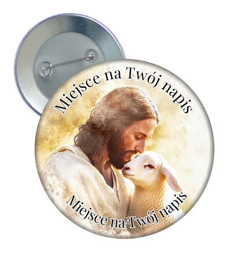 Przypinka: Religijna (wzór 9) + twoje napisy