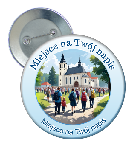Przypinka: Religijna (wzór 8) + twoje napisy