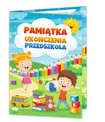 Teczka: Pamiątka ukończenia przedszkola - wzór 1 (format A4+)
