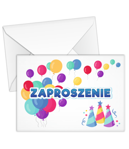 Koperta - ZAPROSZENIE - wzór 20 (biała, format C6)