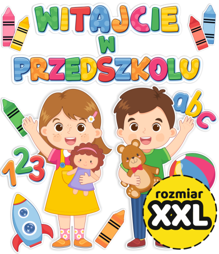 Dekoracja - Witajcie w Przedszkolu - wzór 2 (rozmiar XXL)