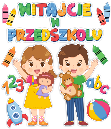Dekoracja - Witajcie w Przedszkolu - wzór 2 (rozmiar XXL)