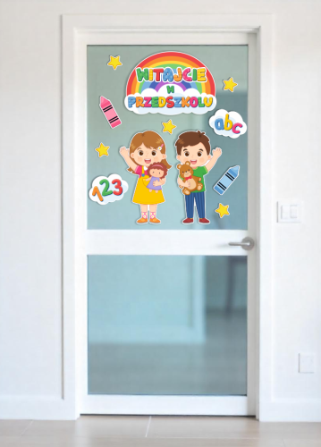 Dekoracja - WITAJCIE W PRZEDSZKOLU - wzór 3 (~A3, dwustronna)