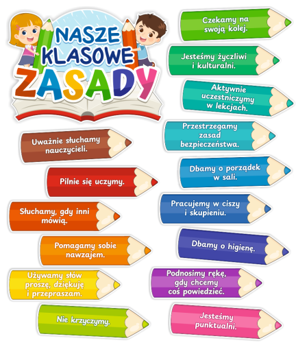 Dekoracja - Nasze Klasowe Zasady - wzór 2 (~A3, jednostronna)