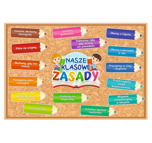 Dekoracja - Nasze Klasowe Zasady - wzór 2 (~A3, jednostronna)