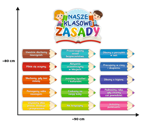 Dekoracja - Nasze Klasowe Zasady - wzór 2 (~A3, jednostronna)