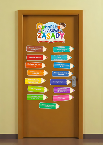 Dekoracja - Nasze Klasowe Zasady - wzór 2 (~A3, jednostronna)