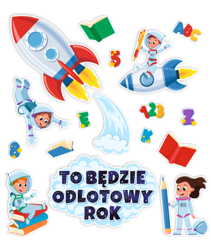 Dekoracja na gazetkę - To będzie odlotowy rok (~A3, jednostronna)