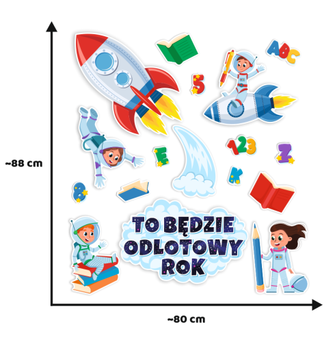 Dekoracja na gazetkę - To będzie odlotowy rok (~A3, jednostronna)