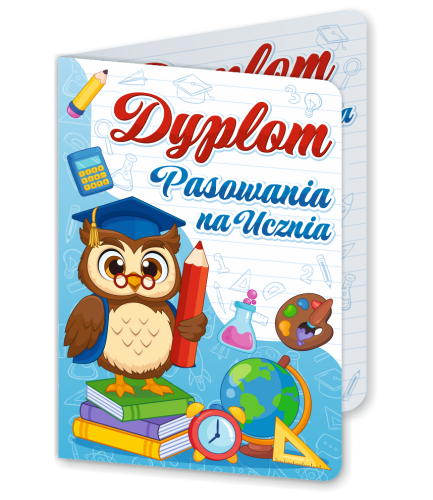 Dyplom: Pasowanie na Ucznia - wzór 2 (składany, format A5)