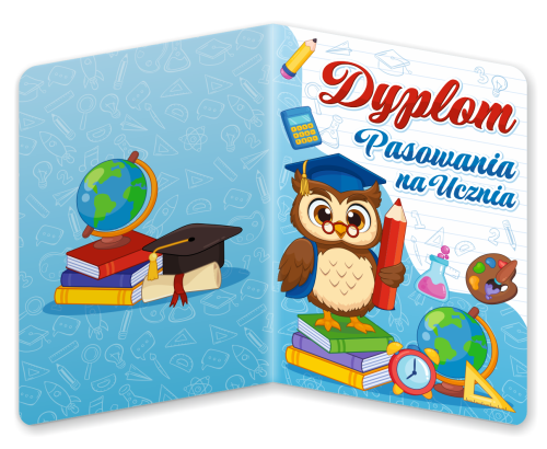 Dyplom: Pasowanie na Ucznia - wzór 2 (składany, format A5)