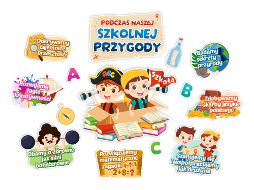 Dekoracja na gazetkę - Nasza szkolna przygoda (~A3, jednostronna)