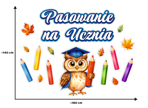 Dekoracja - Pasowanie na Ucznia - wzór 2 (rozmiar XXL)