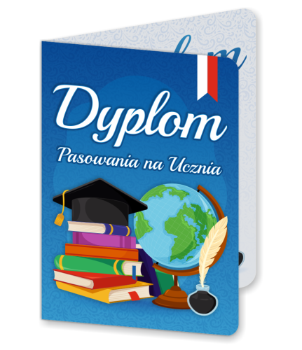 Dyplom: Pasowanie na Ucznia - wzór 3 (składany, format A5)