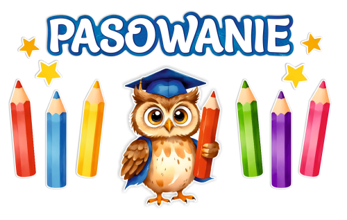Dekoracja - Sowa w birecie - Pasowanie (~A3, jednostronna)