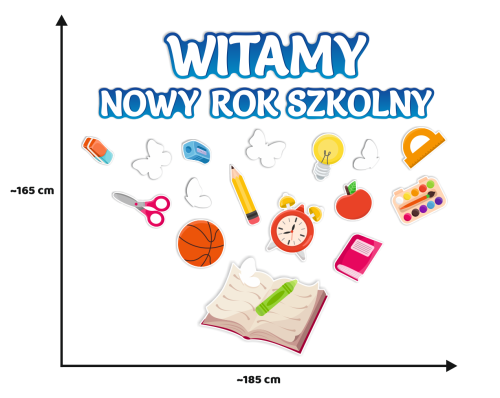 Dekoracja - Witamy Nowy Rok Szkolny (rozmiar XXL)