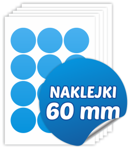 Naklejki na zamówienie (okrągłe, 60mm , na arkuszach) 