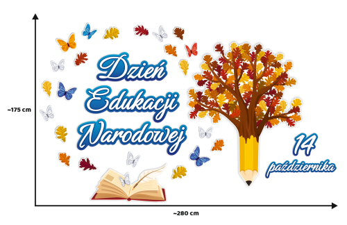 Dekoracja - Dzień Edukacji Narodowej - wzór 4 (rozmiar XXL)