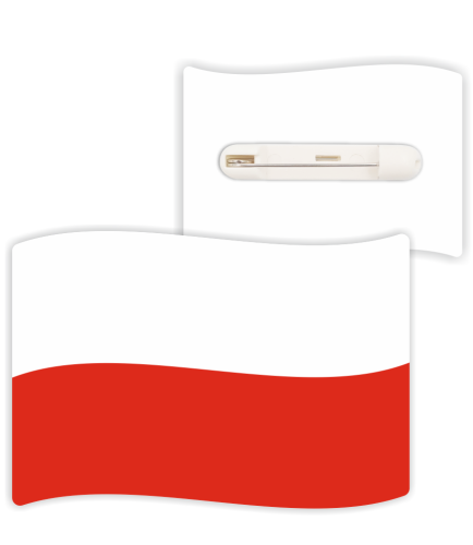 Papierowa flaga - uniwersalna (50x35mm, z agrafką)