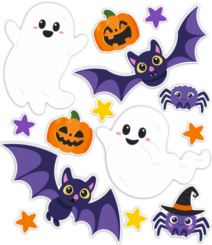 Dekoracja na okna - Halloween - wzór 1 (~A3, dwustronna)