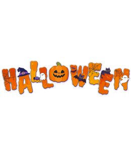 Dekoracja napis: HALLOWEEN (wycięte litery)