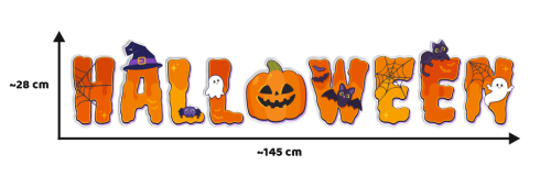 Dekoracja napis: HALLOWEEN (wycięte litery)