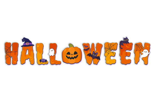 Dekoracja napis: HALLOWEEN (wycięte litery)