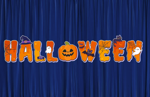 Dekoracja napis: HALLOWEEN (wycięte litery)