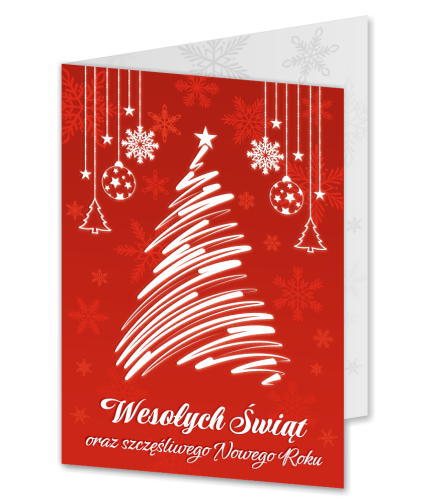 KARTKA ŚWIĄTECZNA - wzór 12 (składana, format A6)