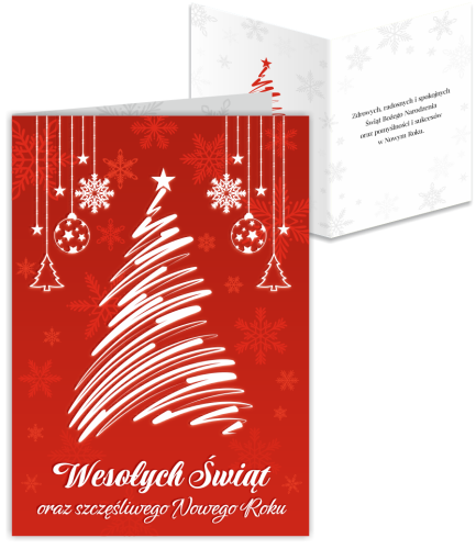 KARTKA ŚWIĄTECZNA - wzór 12 (składana, format A6)
