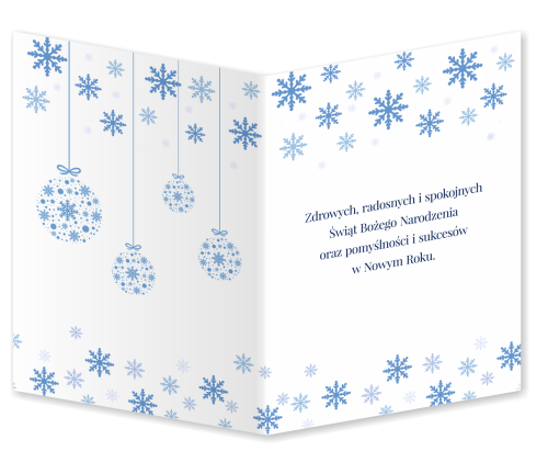 KARTKA ŚWIĄTECZNA - wzór 13 (składana, format A6)