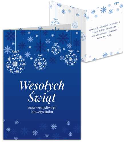 KARTKA ŚWIĄTECZNA - wzór 13 (składana, format A6)