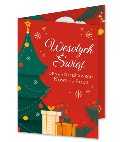 KARTKA ŚWIĄTECZNA - wzór 14 (składana, format A6)