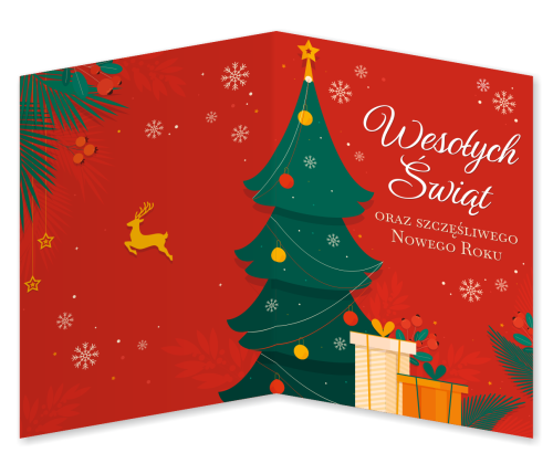KARTKA ŚWIĄTECZNA - wzór 14 (składana, format A6)