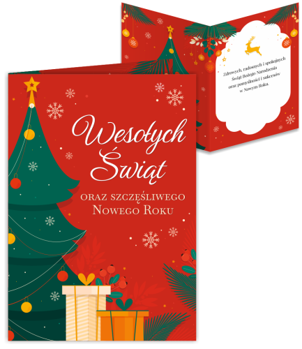 KARTKA ŚWIĄTECZNA - wzór 14 (składana, format A6)