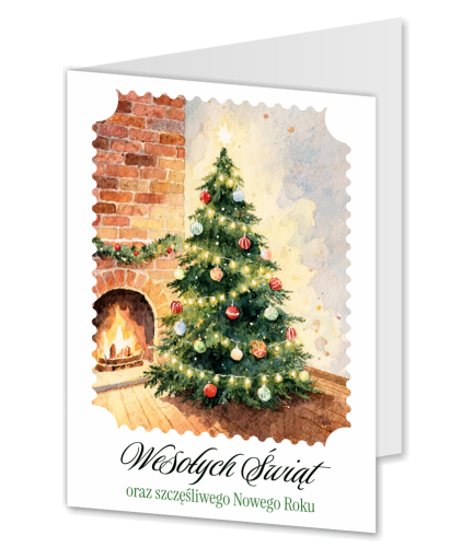 KARTKA ŚWIĄTECZNA - wzór 15 (składana, format A6)