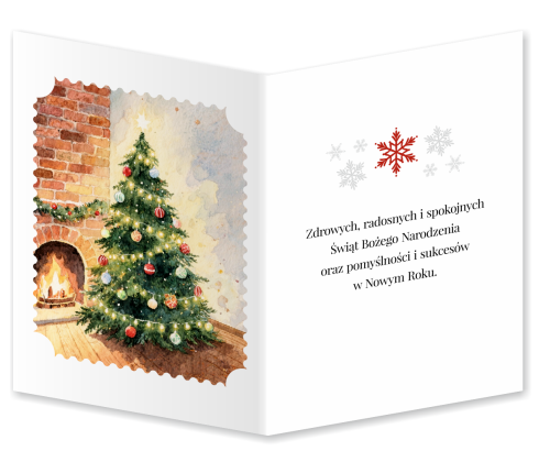 KARTKA ŚWIĄTECZNA - wzór 15 (składana, format A6)