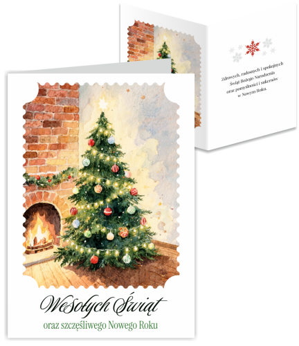 KARTKA ŚWIĄTECZNA - wzór 15 (składana, format A6)