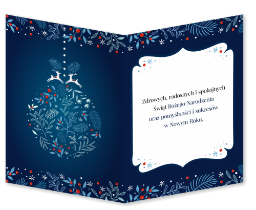 KARTKA ŚWIĄTECZNA - wzór 16 (składana, format A6)